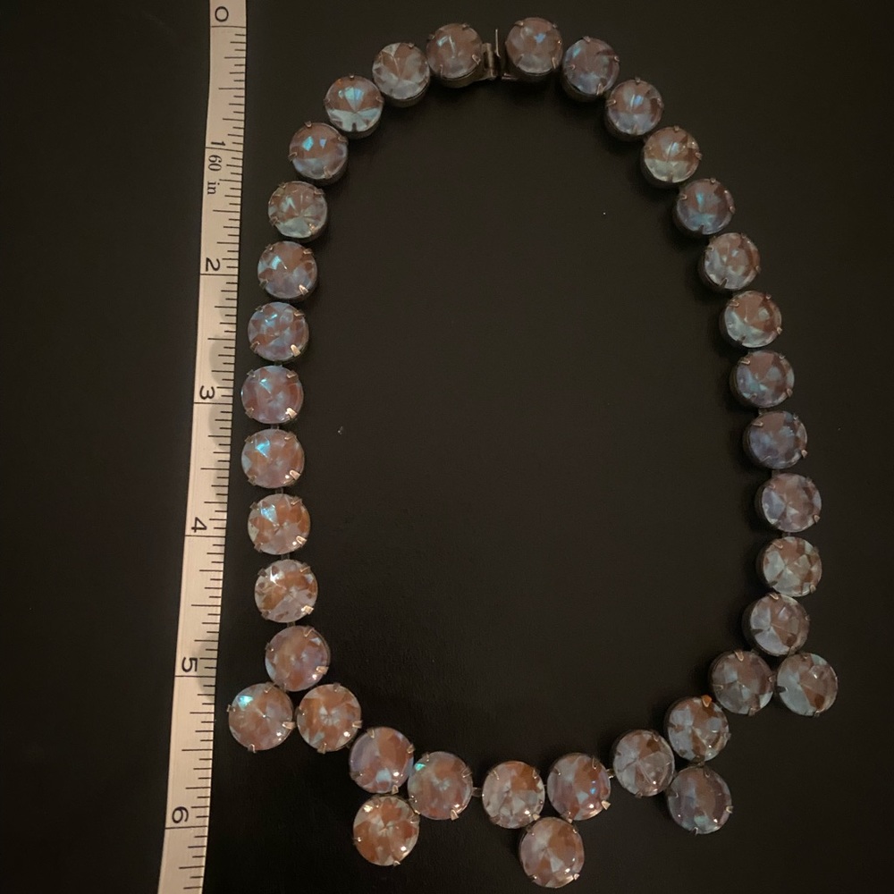 Stunning choker necklace in fabulous turquoise gray tones - Picture 2 of 3
